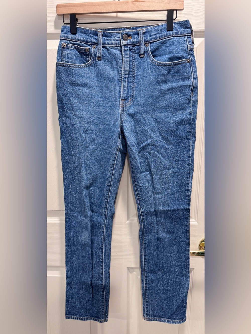 Madewell The Perfect Vintage Jean High Rise Straight Leg Blue Denim Size 27 - Picture 2 of 11